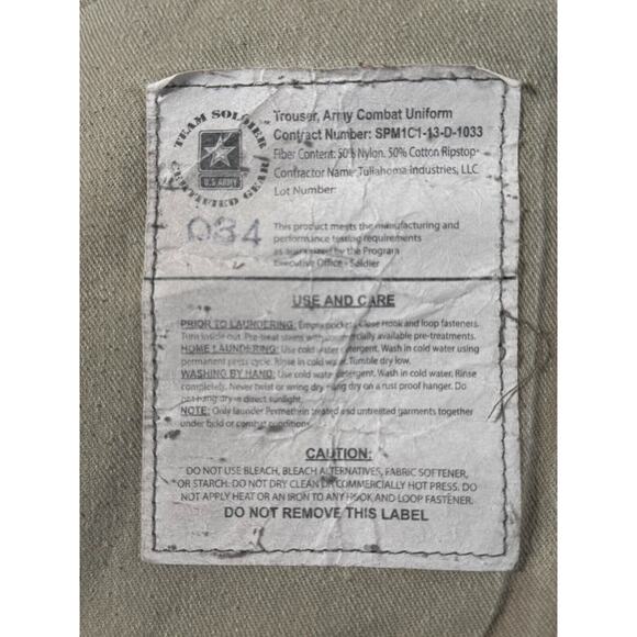 Army Combat Uniform Pants 34X29.5 Tactical Cargo Insect Repellent Digital Camo - Picture 4 of 12